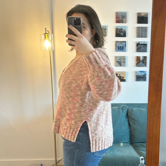 Pink Multi Pilcro v-neck sweater - Picture 9 of 9